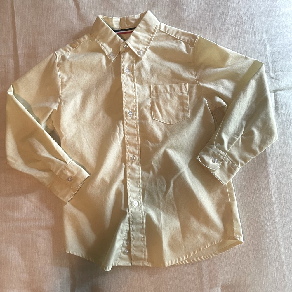 French Toast yellow button-down dress shirt; size 7 (boys)